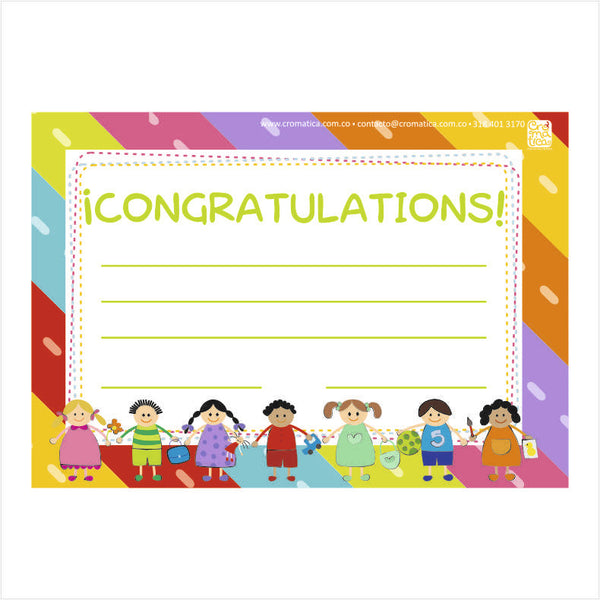 Diploma Felicitaciones Niños Y Niñas